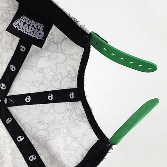 Nintendo Super Mario Yoshi Snapback Adjustable Hat Cap Green White OS Fits Most - Picture 16 of 16